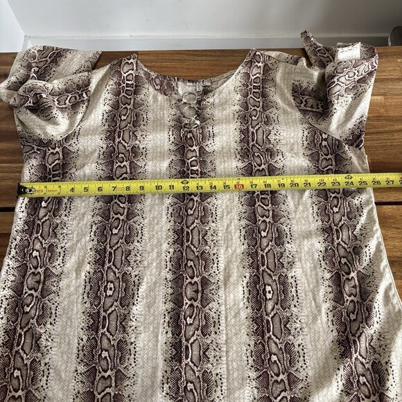 Mph Collection Women’s 3x Snake Print Blouse Top Snake Print Boho Artsy Office - Picture 10 of 14